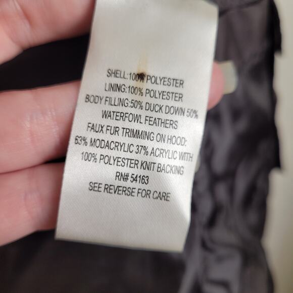 Calvin Klein black duck down filled puffer coat Size XS Ski Cabincore Comfycore - Picture 11 of 12